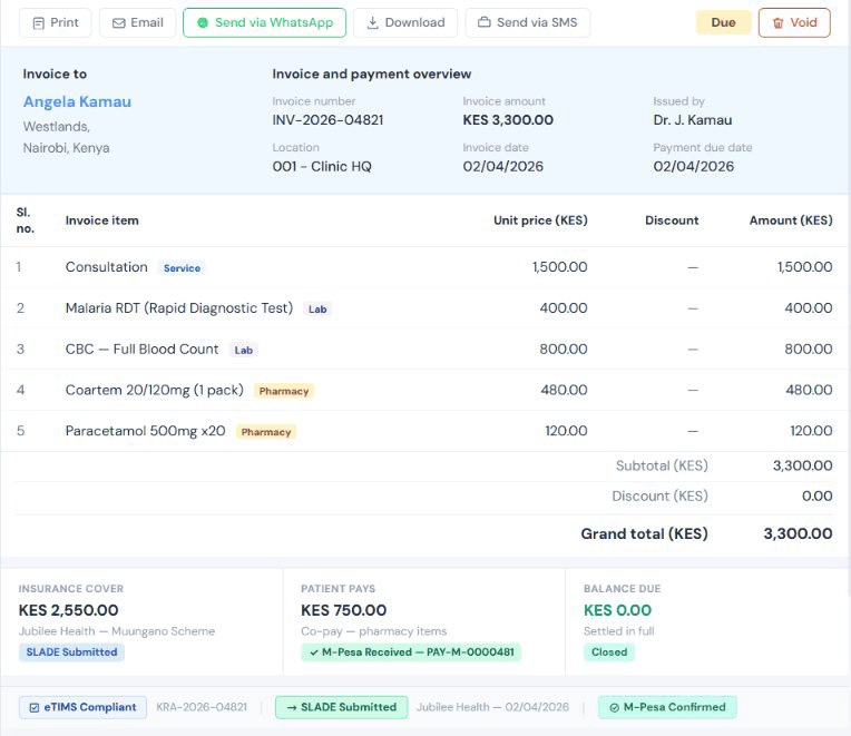 Easy Clinic Invoice and Payment